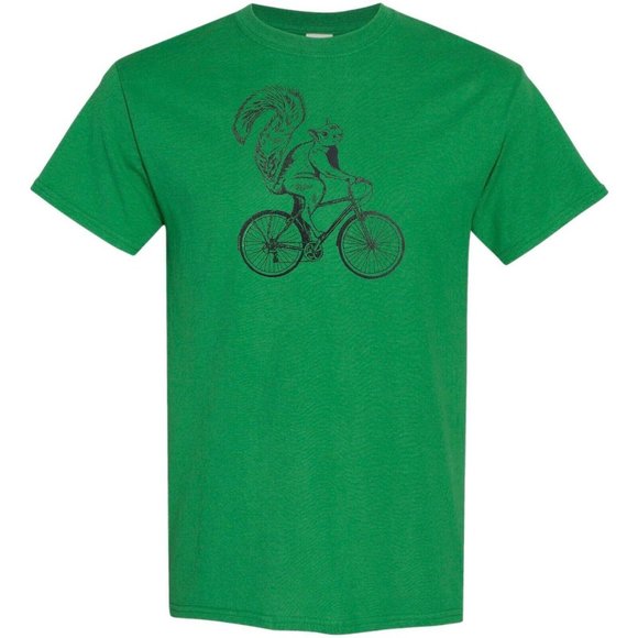 Bike Riding Squirrel Tee Squirrel Riding T-Shirt - Picture 7 of 10